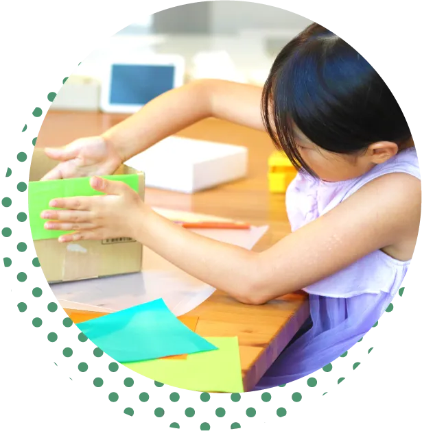 工作をするこども